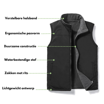 Outdoor Bodywarmer - Fleece Gevoerd - Heren - OutdoorHavenNL