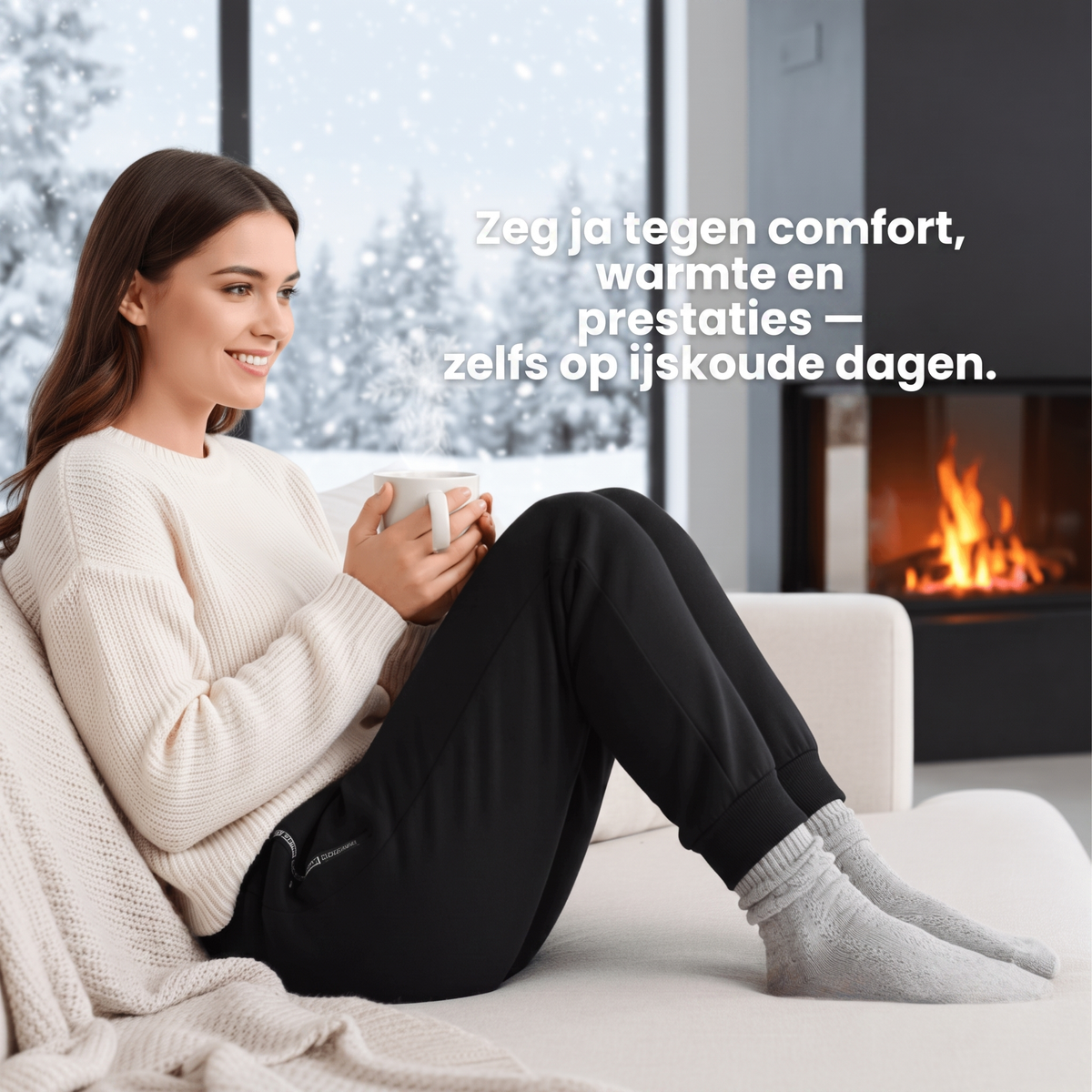 Thermobroek Heren - Gevoerde Joggingbroek - Winddicht