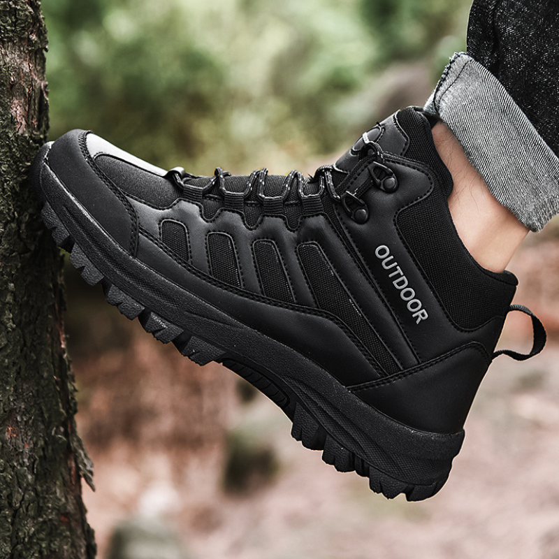 Wandelschoenen Heren Hoog - Zwart - Grove Profielzool