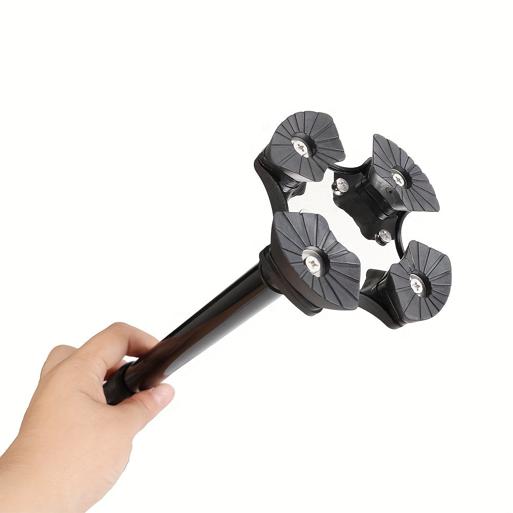 Wandelstok voor Senioren - Verstelbaar 60–98 cm - 4-Poots Antislip Voet