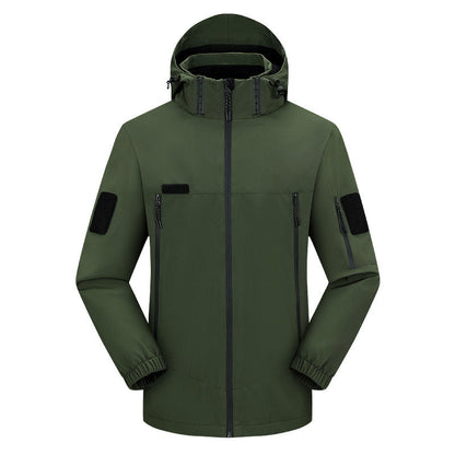 Stoere zomerjas heren met afneembare capuchon en fleecevoering