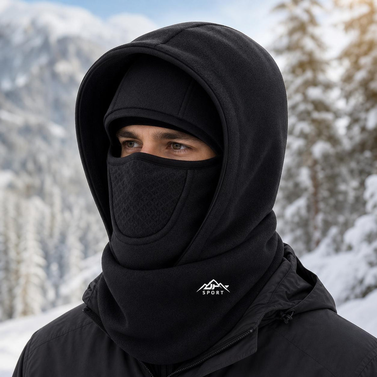 Balaclava Bivakmuts met Capuchon - Zachte Fleece - Gezicht en Nek Warm