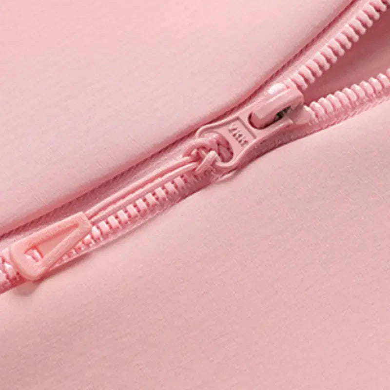Gevoerde softshell jas dames met capuchon in roze