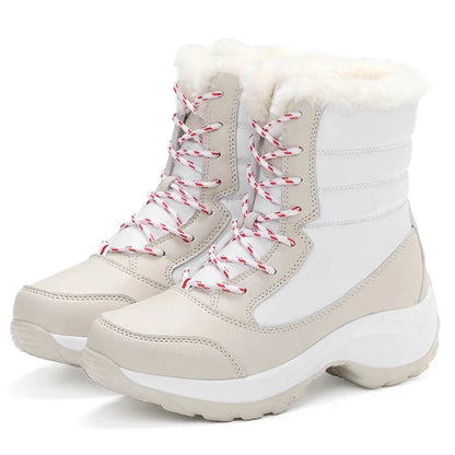 Snowboots dames met plateauzool en slipvaste zool