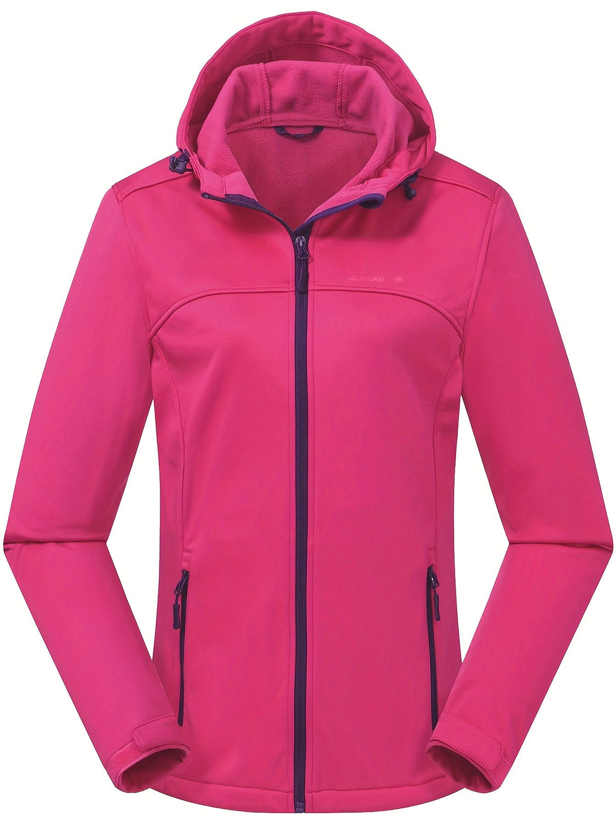 Softshell jas dames met capuchon en fleece voering