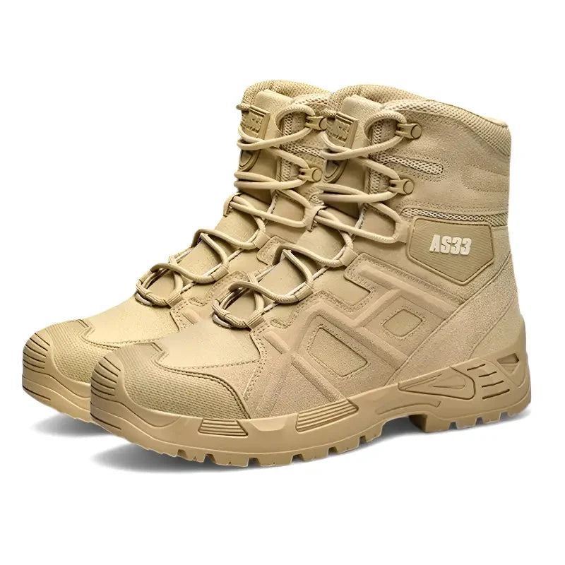 Militaire schoenen heren met hoge schacht en antislipzool