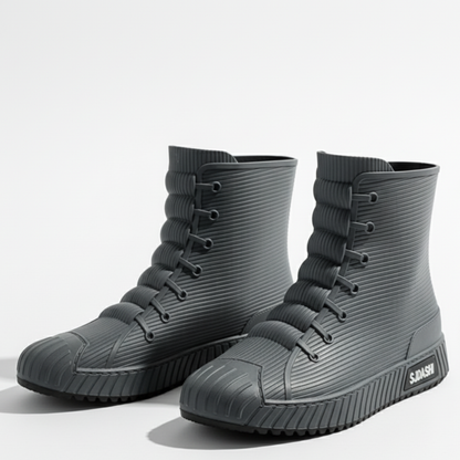Korte regenlaarzen unisex in sneaker-look, waterdicht
