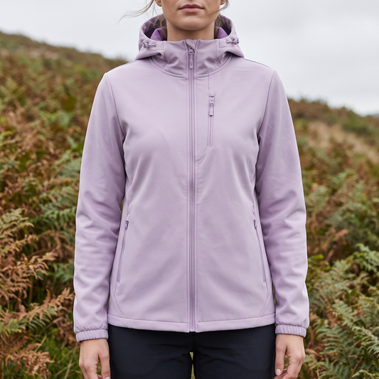 Sportieve softshell tussenjas dames met fleecevoering