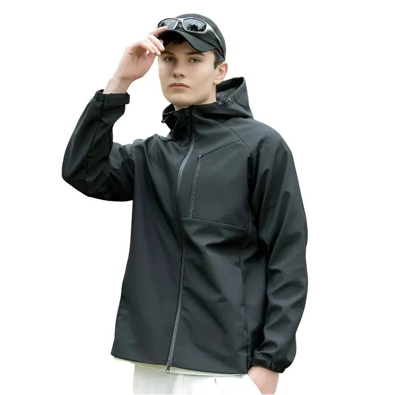 Softshell jas unisex met capuchon en meshvoering