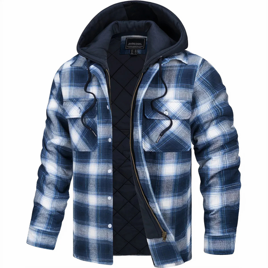 Overshirt Heren Geruit - Winddicht - Afneembare Capuchon