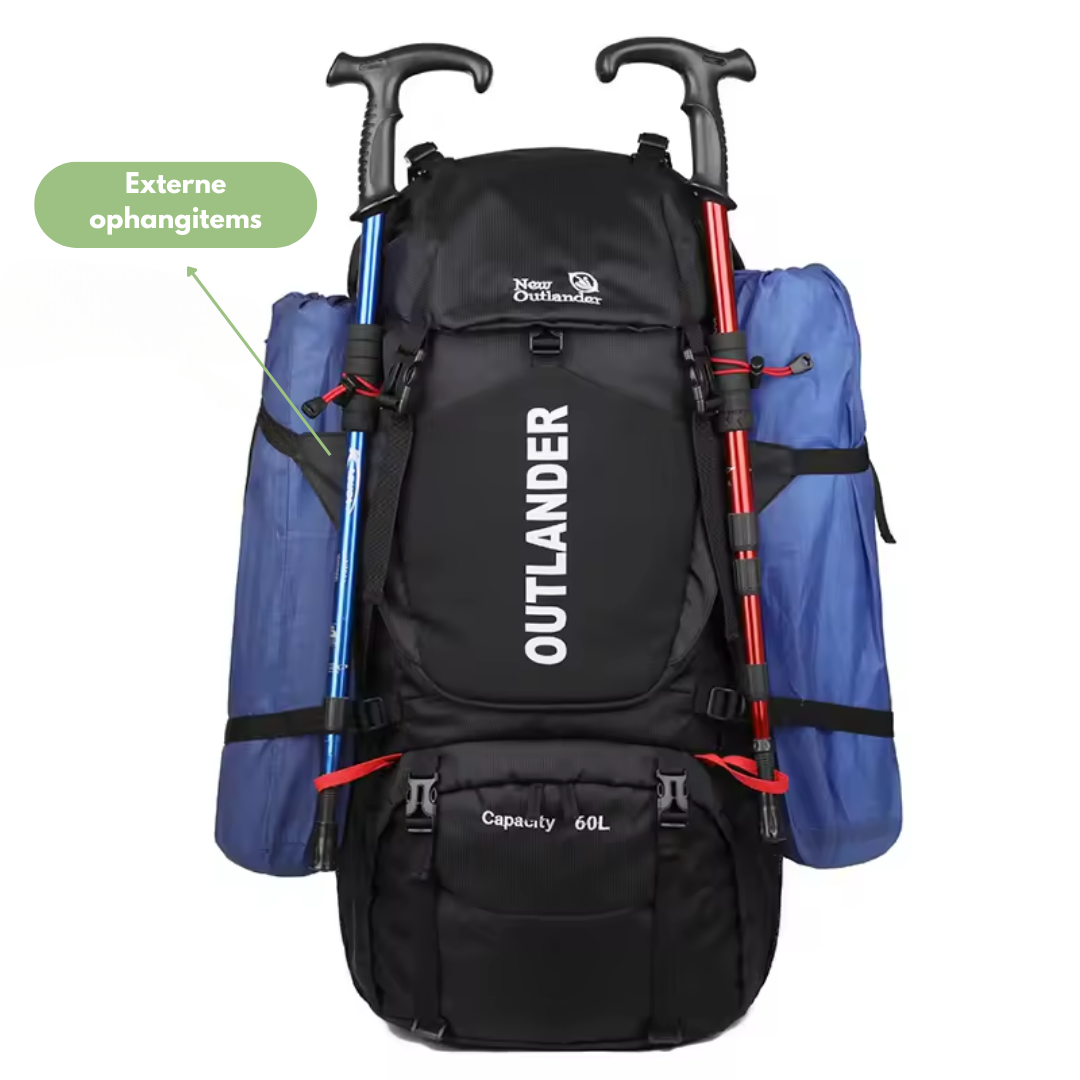 OutdoorHaven Trekkingrugzak 60L - Backpack - Waterdicht