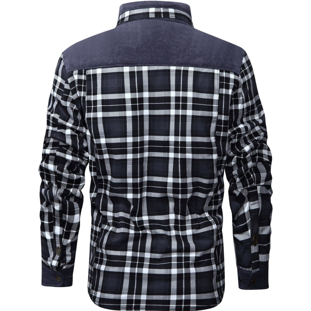 Overshirt Heren Gevoerd - Winddicht - Geruit in Houthakkersstijl