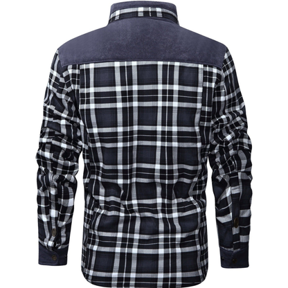 Overshirt Heren Gevoerd - Winddicht - Geruit in Houthakkersstijl