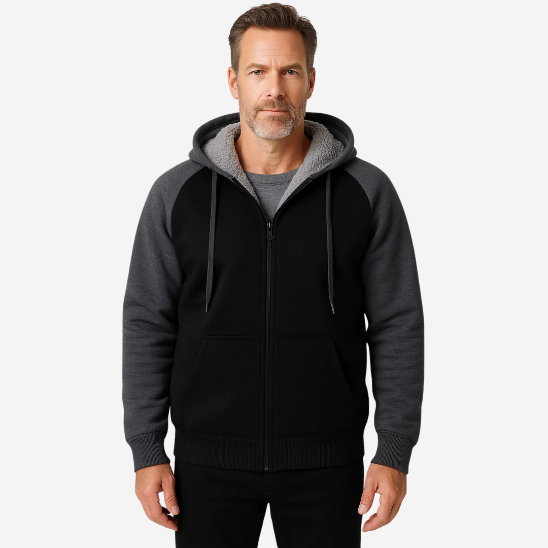 Heren Gevoerde Hoodie – Sherpavoering – Herfst/Winter