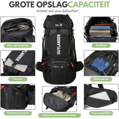 OutdoorHaven Trekkingrugzak 60L - Backpack - Waterdicht