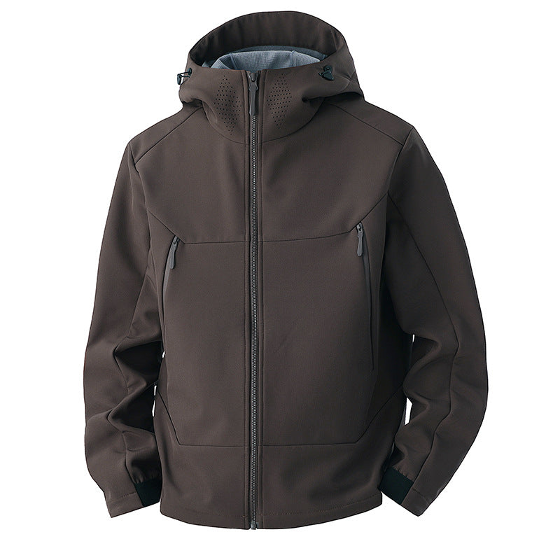 Softshell jas heren met fleece voering en ventilatiepanelen