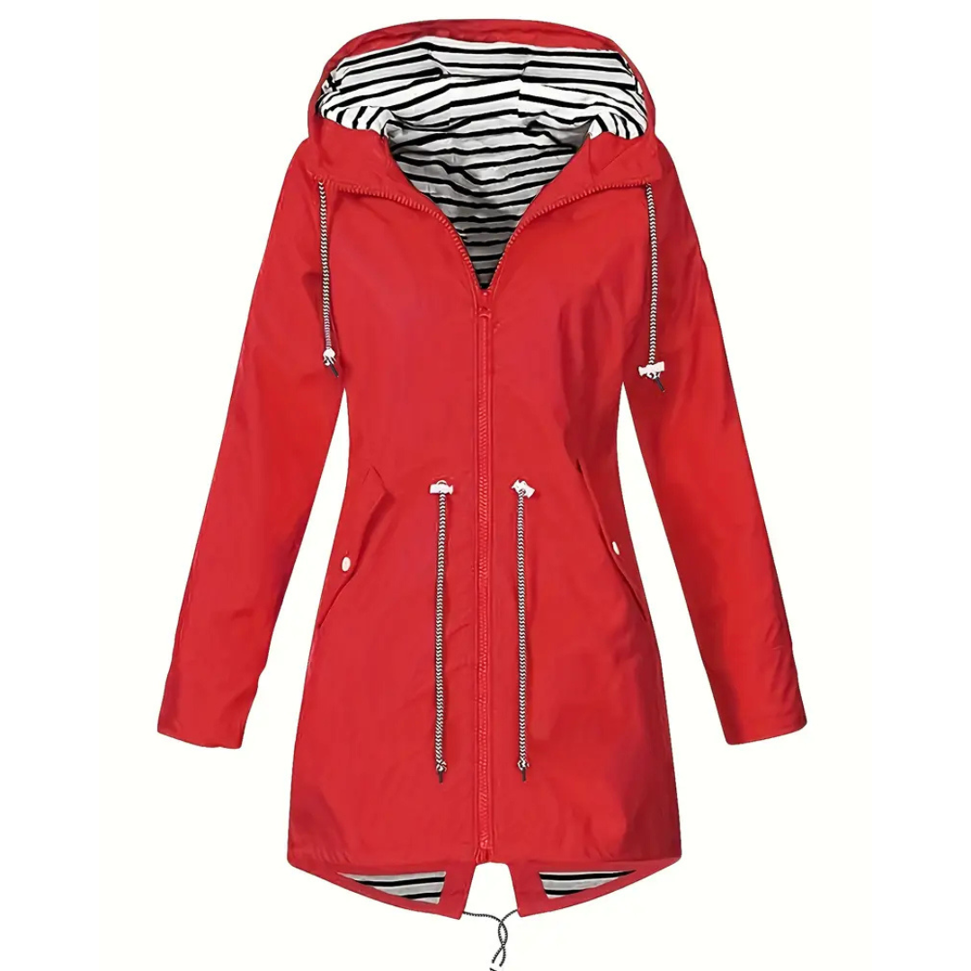 Lange Regenjas Dames - Overgangsjas met Capuchon - tot 5XL