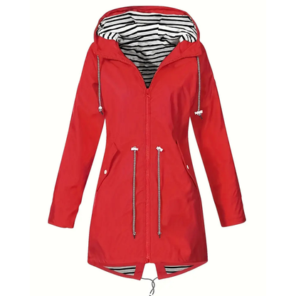 Lange Regenjas Dames - Overgangsjas met Capuchon - tot 5XL