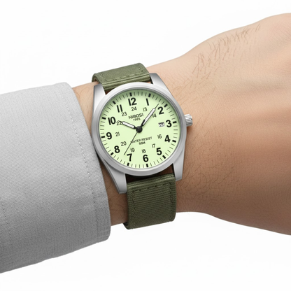 Heren Horloge – Militair Ontwerp – Waterbestendig & Sportief