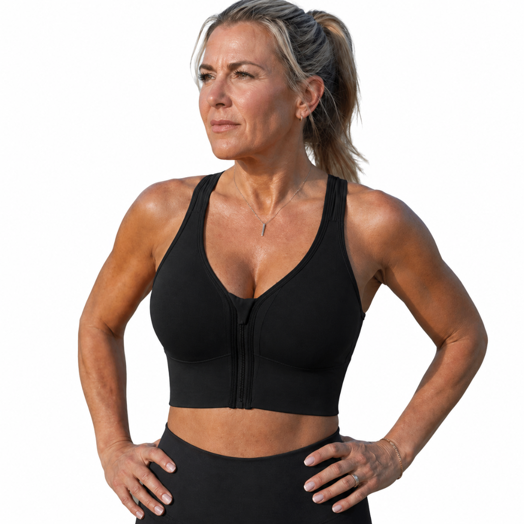Dames Sportbeha met Rits - High Impact Racerback - Naadloos