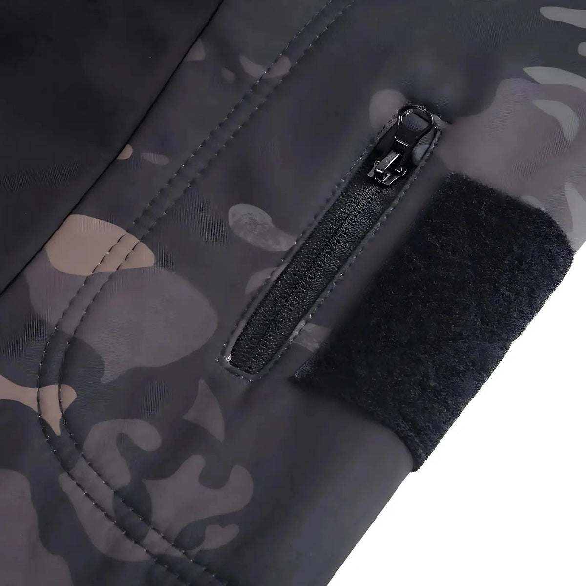 Gevoerde softshell jas heren met capuchon in camouflage