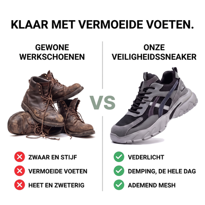 Veiligheidsschoenen heren met ademend mesh