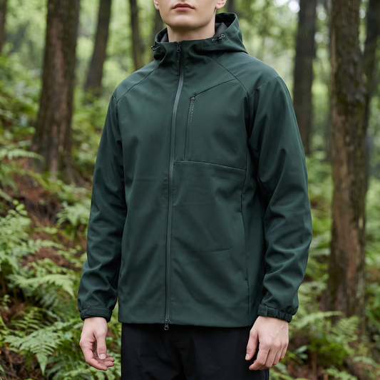 Softshell jas unisex met capuchon en meshvoering