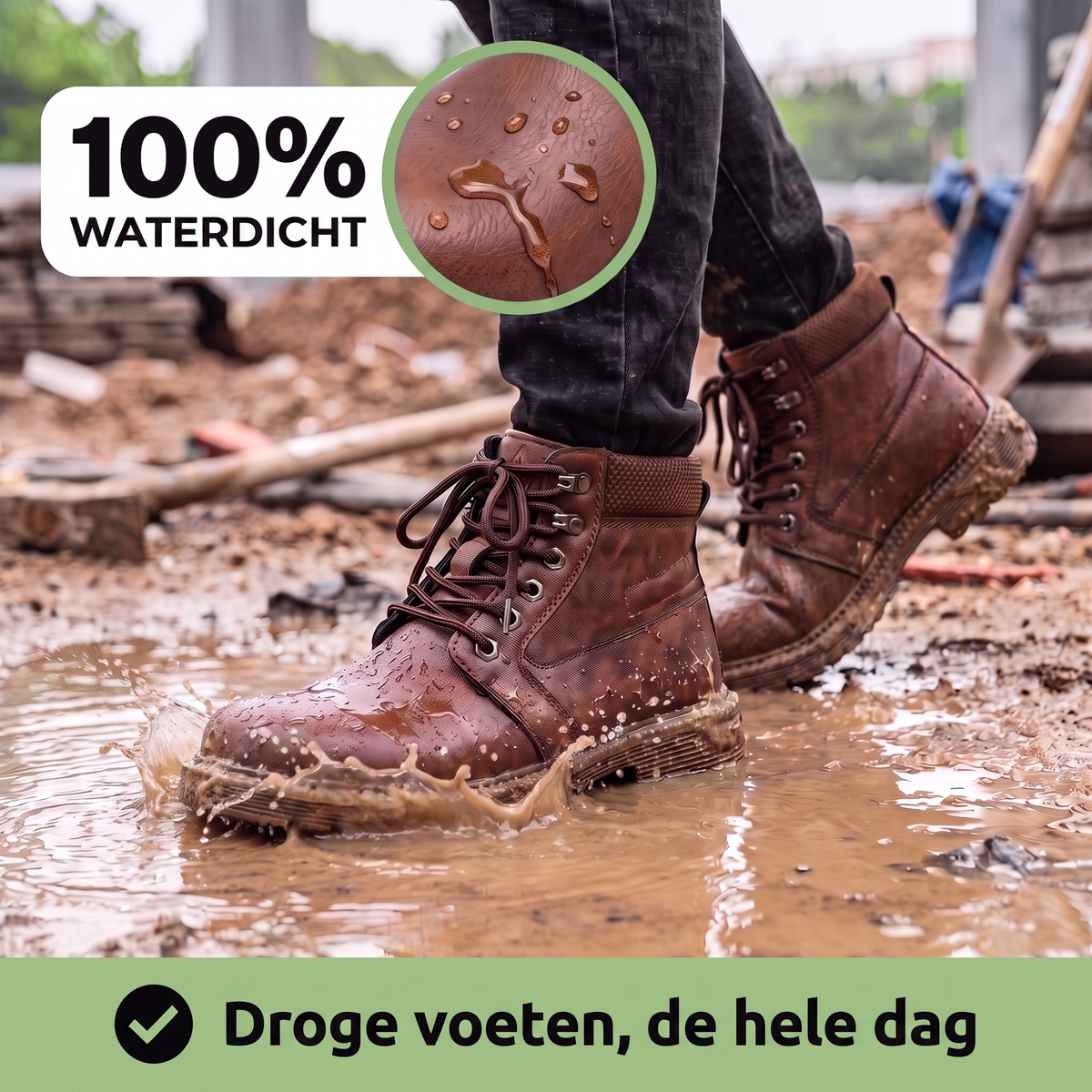 Werklaarzen Stalen Neus - Waterdicht - Antislip Zool