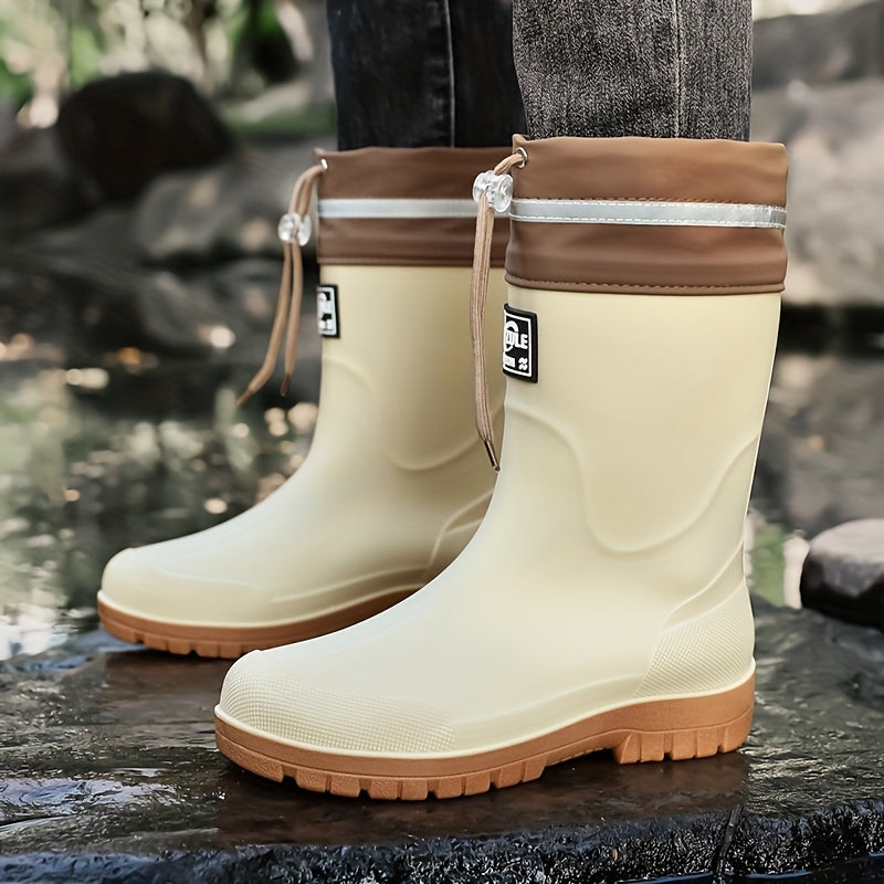 Heren regenlaarzen met halfhoge schacht, waterdicht
