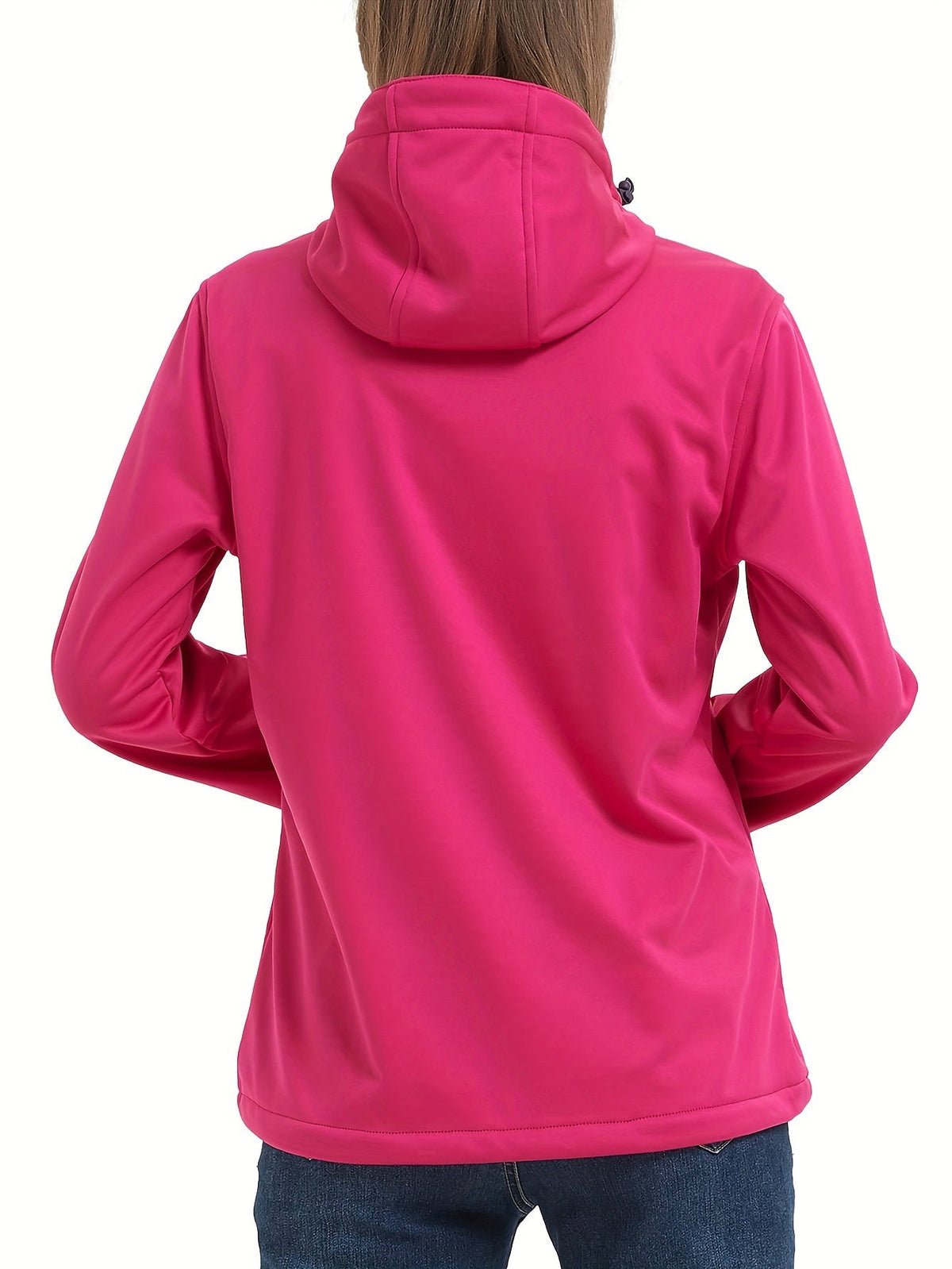 Softshell jas dames met capuchon en fleece voering