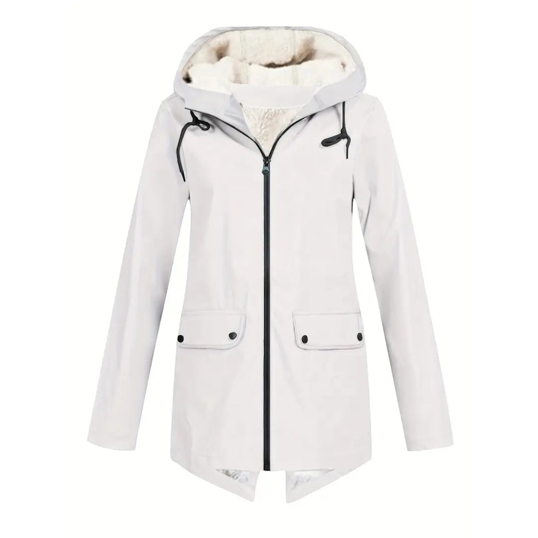 Waterdichte Dames Jas – Fleece Gevoerd – Met Capuchon