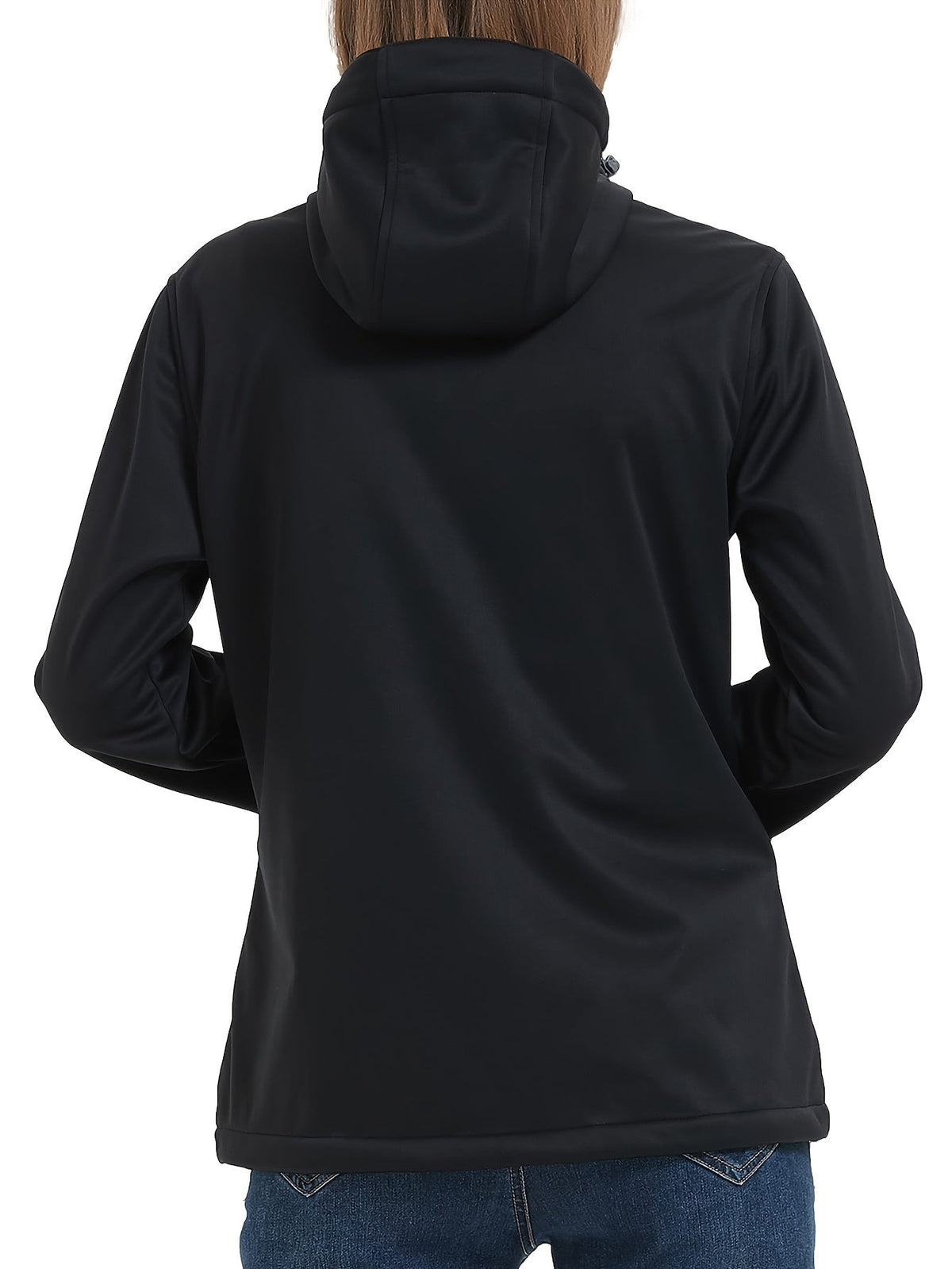 Softshell jas dames met capuchon en fleece voering