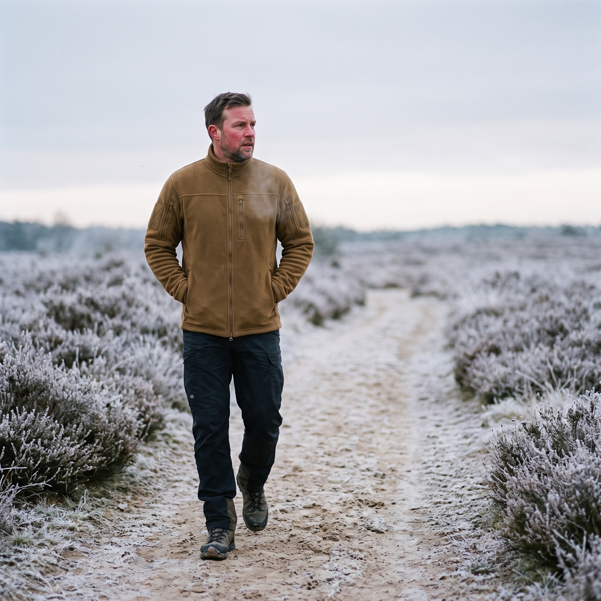 Fleecejack Heren – gedragen in de winter