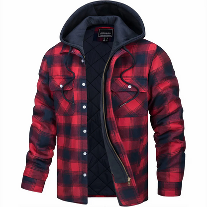 Overshirt Heren Geruit - Winddicht - Afneembare Capuchon