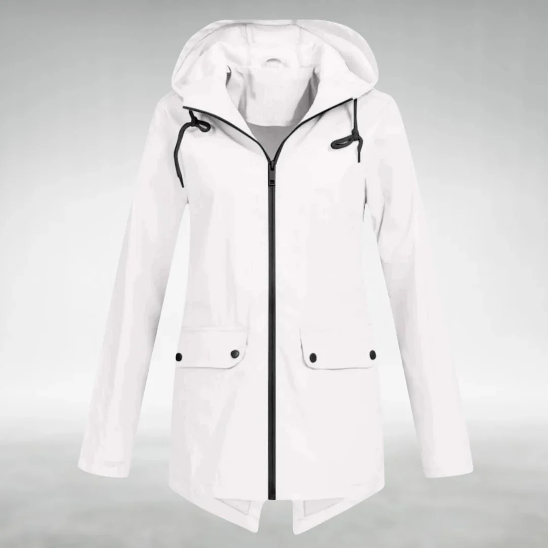 Korte Regenjas Dames - Overgangsjas met Capuchon - 6 Kleuren