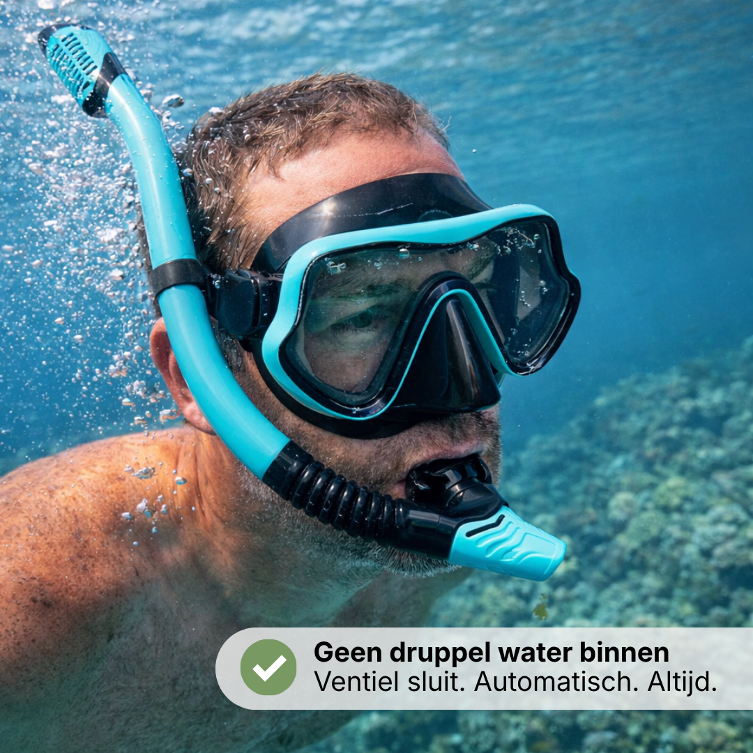 Snorkelset met Masker - 180° HD Zicht Gehard Glas - Lekvrij
