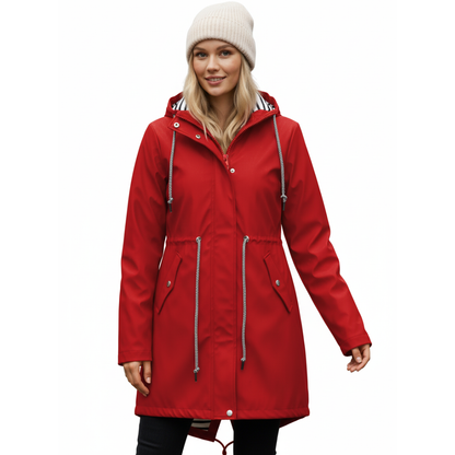 Lange Regenjas Dames - Overgangsjas met Capuchon - tot 5XL