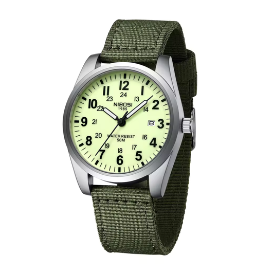 Heren Horloge – Militair Ontwerp – Waterbestendig & Sportief
