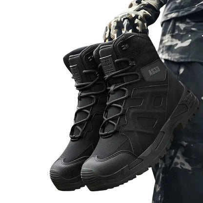 Militaire schoenen heren met hoge schacht en antislipzool