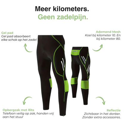 Lange Heren Fietsbroek - Met Zeem - Gelpads