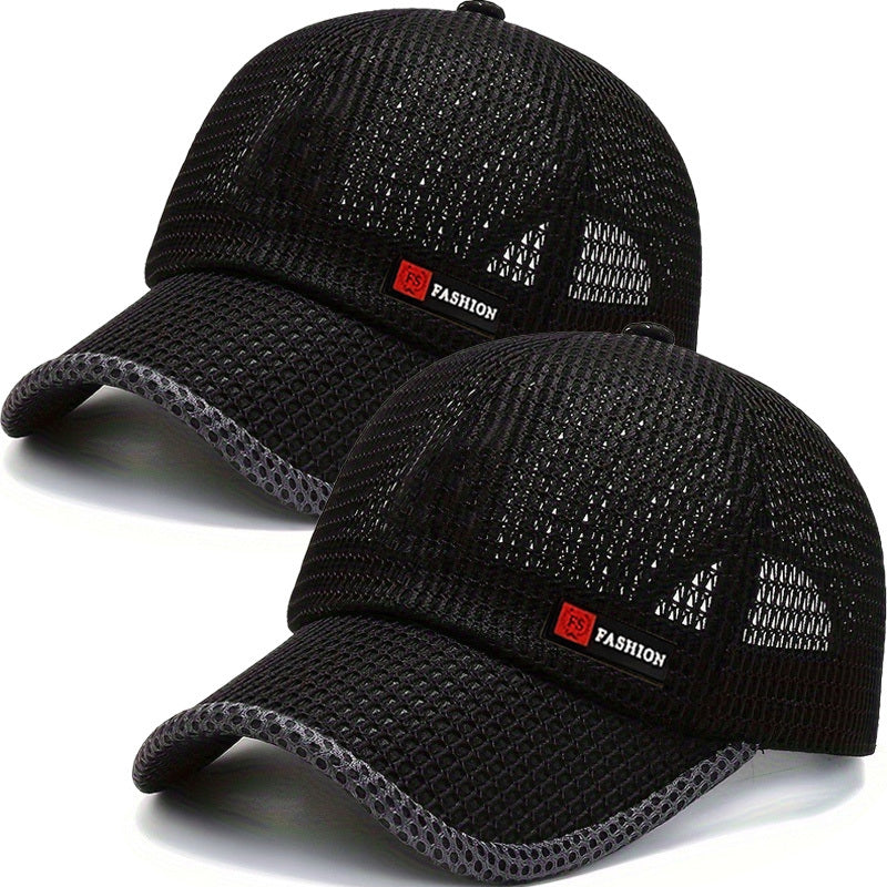 Mesh Baseballcaps 2-Pack - Snel Drogend - Verstelbaar