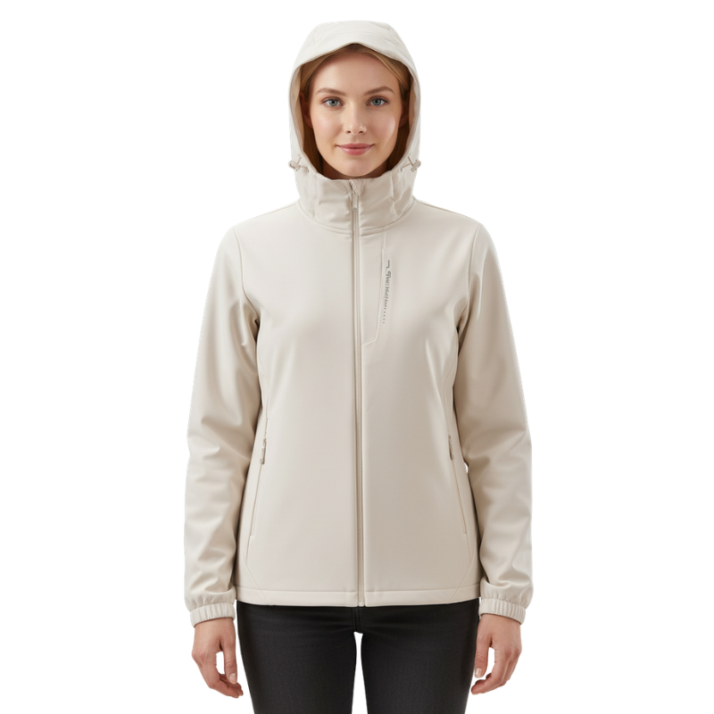 Sportieve softshell tussenjas dames met fleecevoering