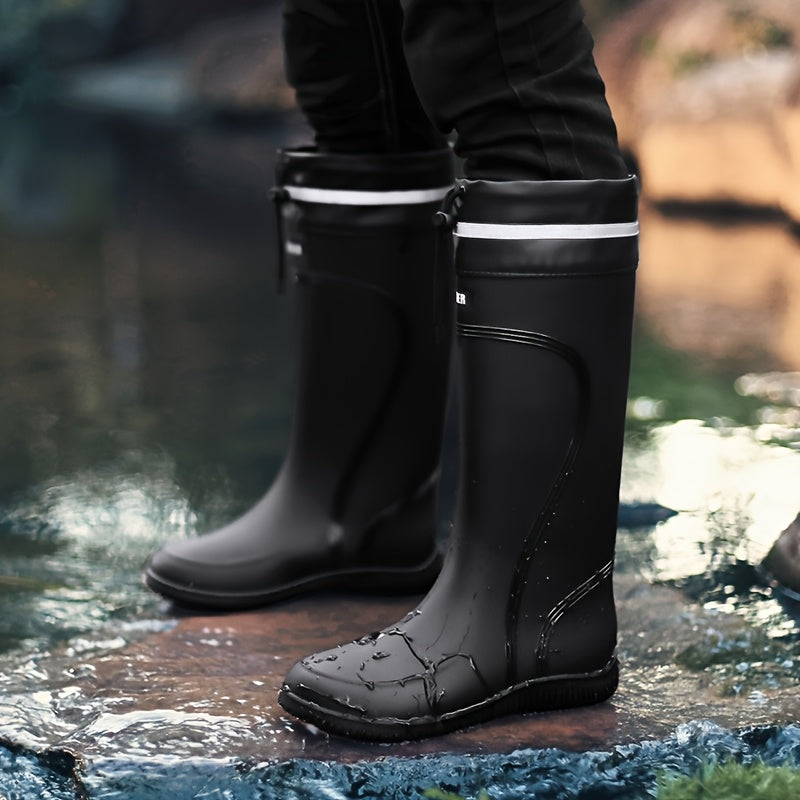 Hoge regenlaarzen dames en heren met kordeltrek