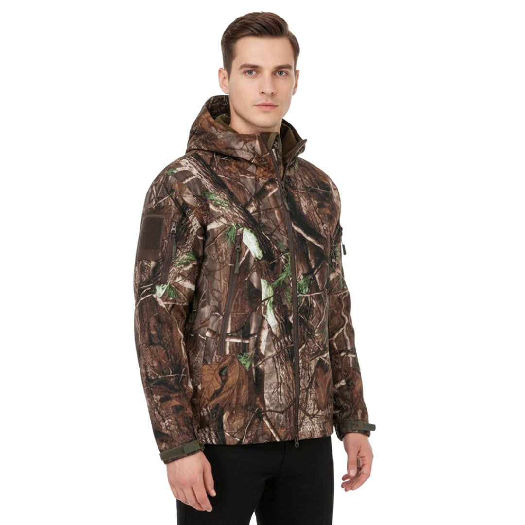Camouflage Jas Heren - Softshell Jachtjas - Wind- & Waterdicht