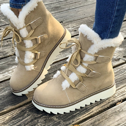 Snowboots Dames - Plateauzool - Met Veters