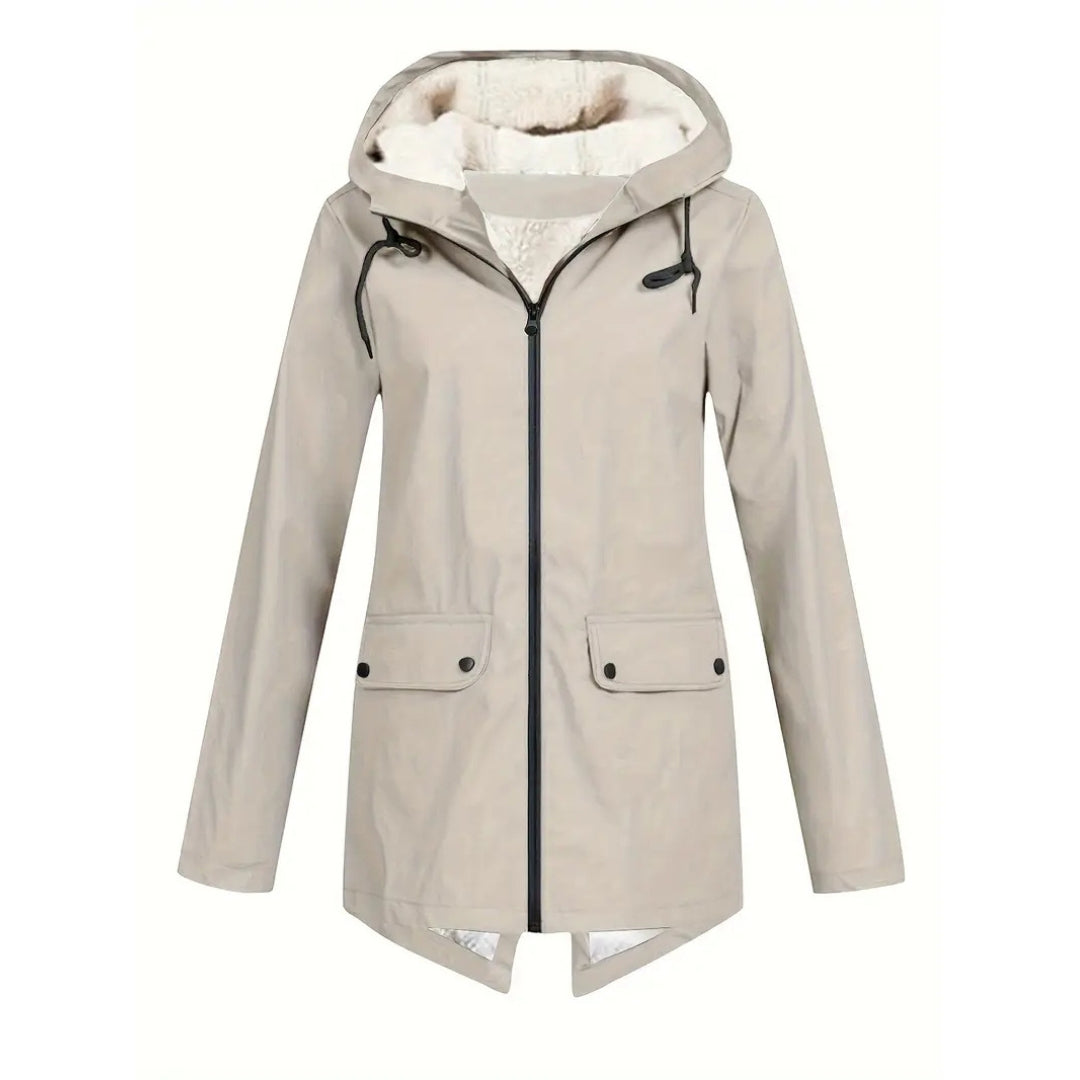 Waterdichte Dames Jas – Fleece Gevoerd – Met Capuchon