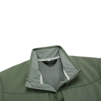Softshell jas heren met fleece voering en staande kraag