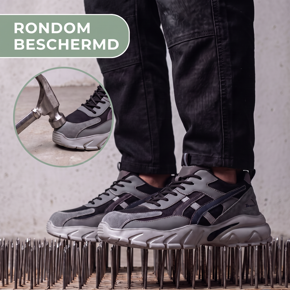 Veiligheidsschoenen heren met ademend mesh
