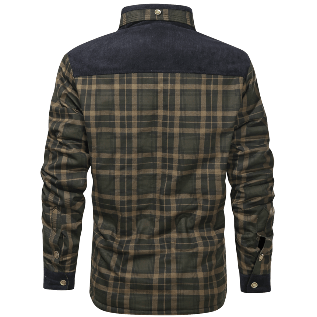 Overshirt Heren Gevoerd - Winddicht - Geruit in Houthakkersstijl