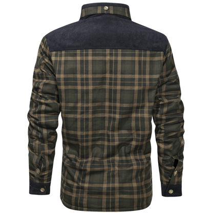 Overshirt Heren Gevoerd - Winddicht - Geruit in Houthakkersstijl